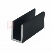 О-10AL Black Профиль П-образный для стекла 8мм L=2200мм черный алюминий